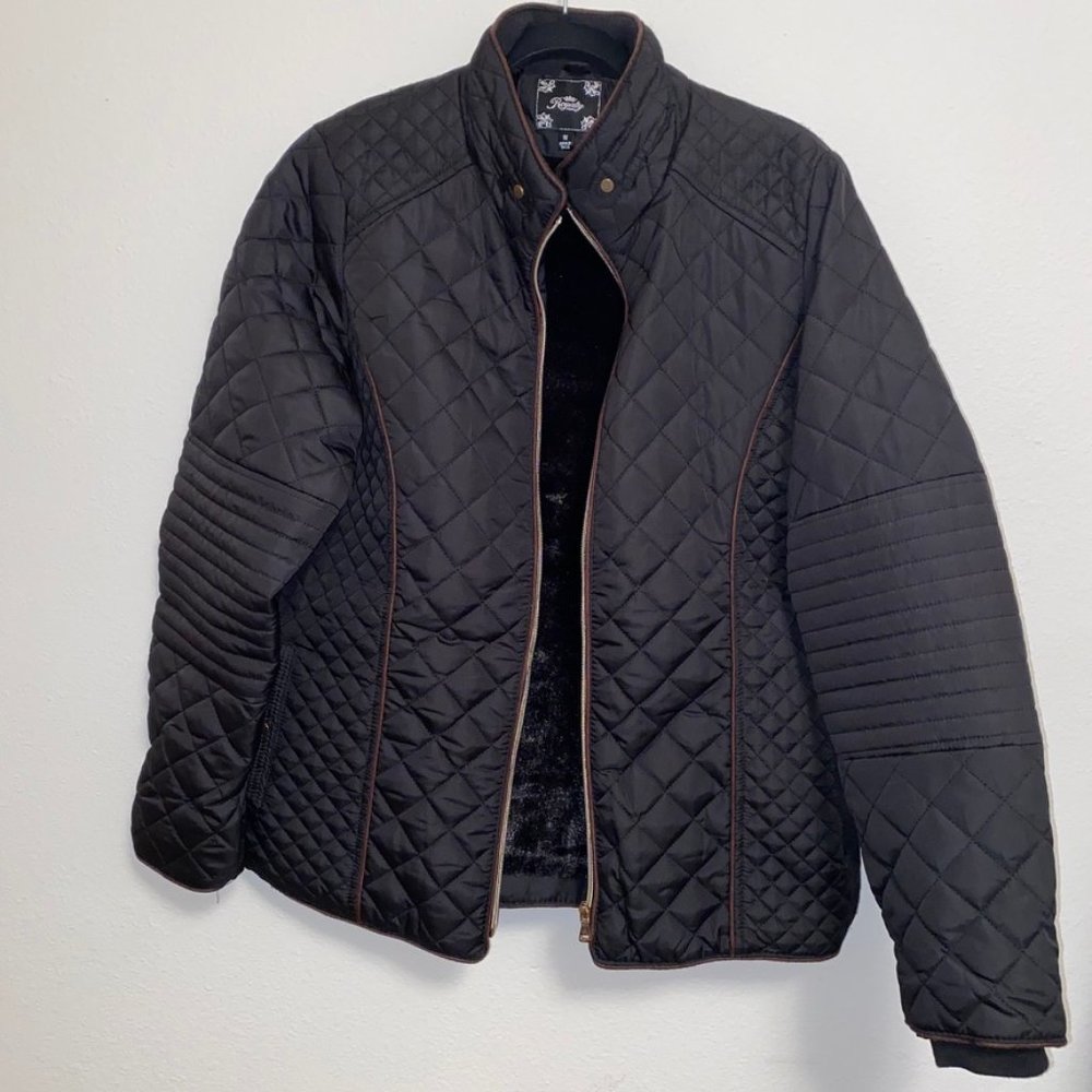 Quilted Puffer Coat with Fur Lining